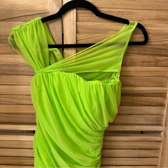 HOUSE of CB Neon Adrie Gathered Ruched Corset Mini Cut-out Dress size XS - Picture 8 of 9